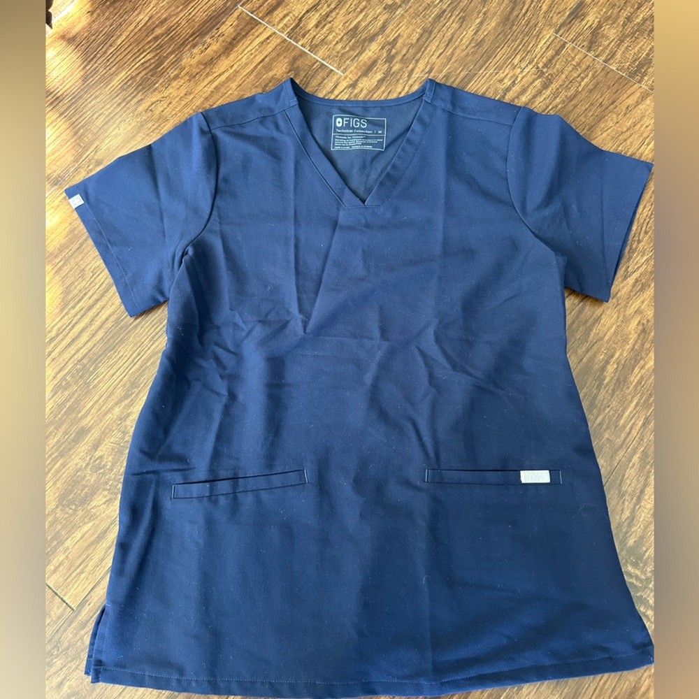 Figs Navy Blue Top